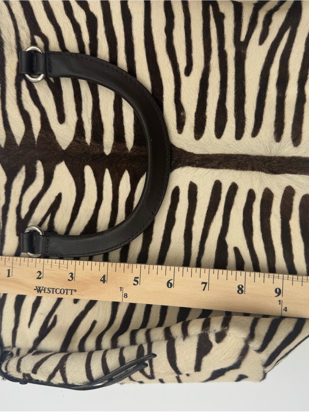 Rare vintage Prada Zebra Print pony hair Top-Handle bag - Picture 11 of 16
